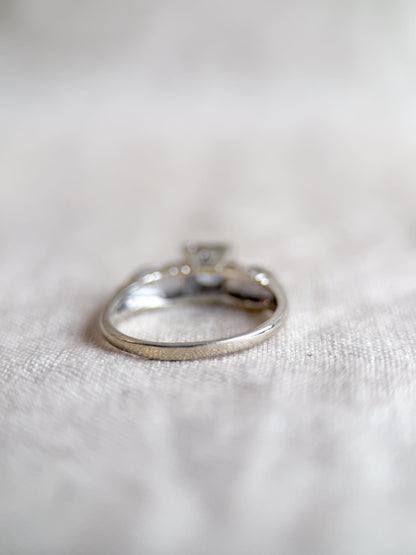 Vintage 1950s Diamond Engagement Ring in 14k White Gold