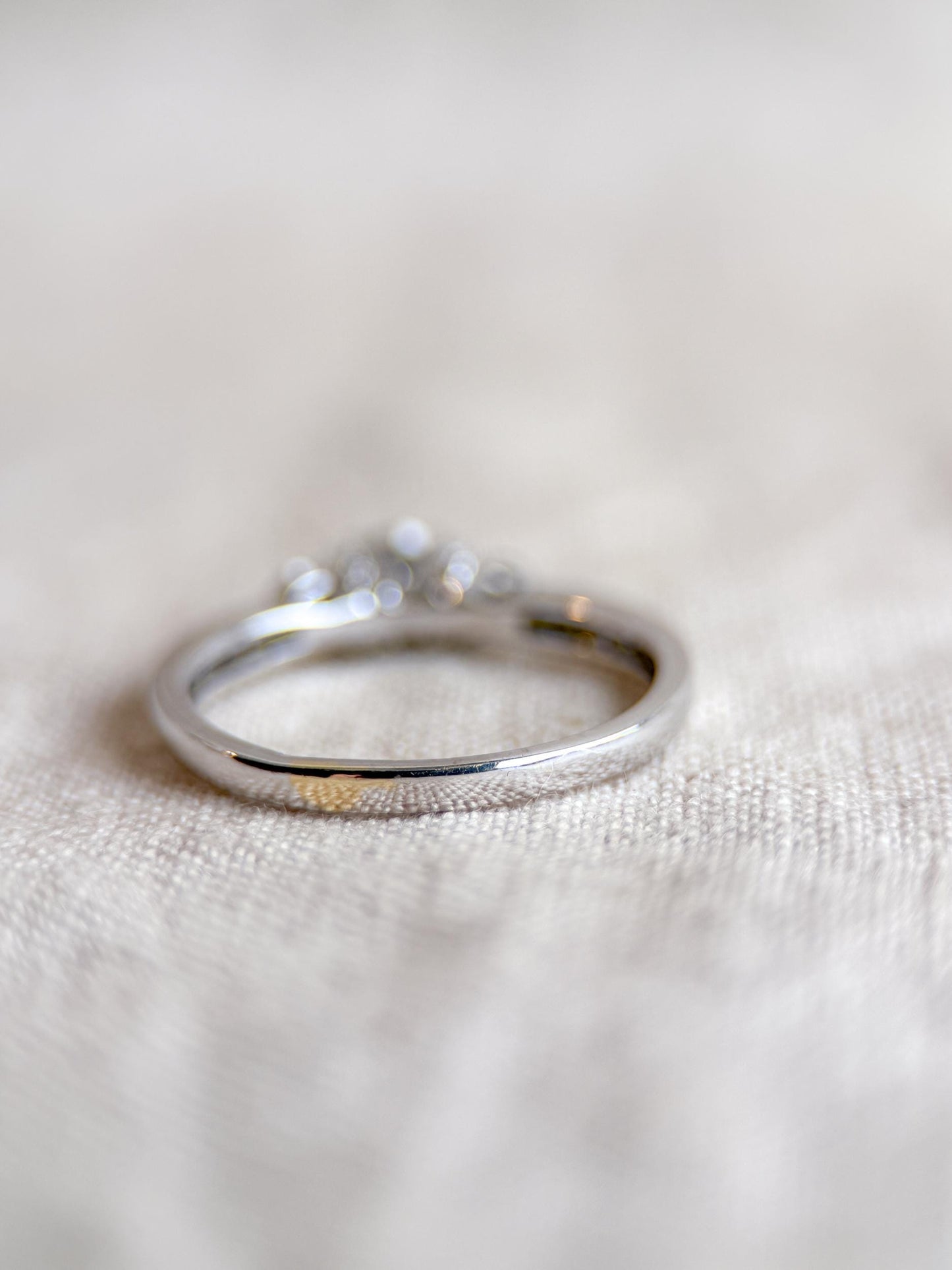 Vintage 1990s Diamond Engagement Ring in 14k White Gold