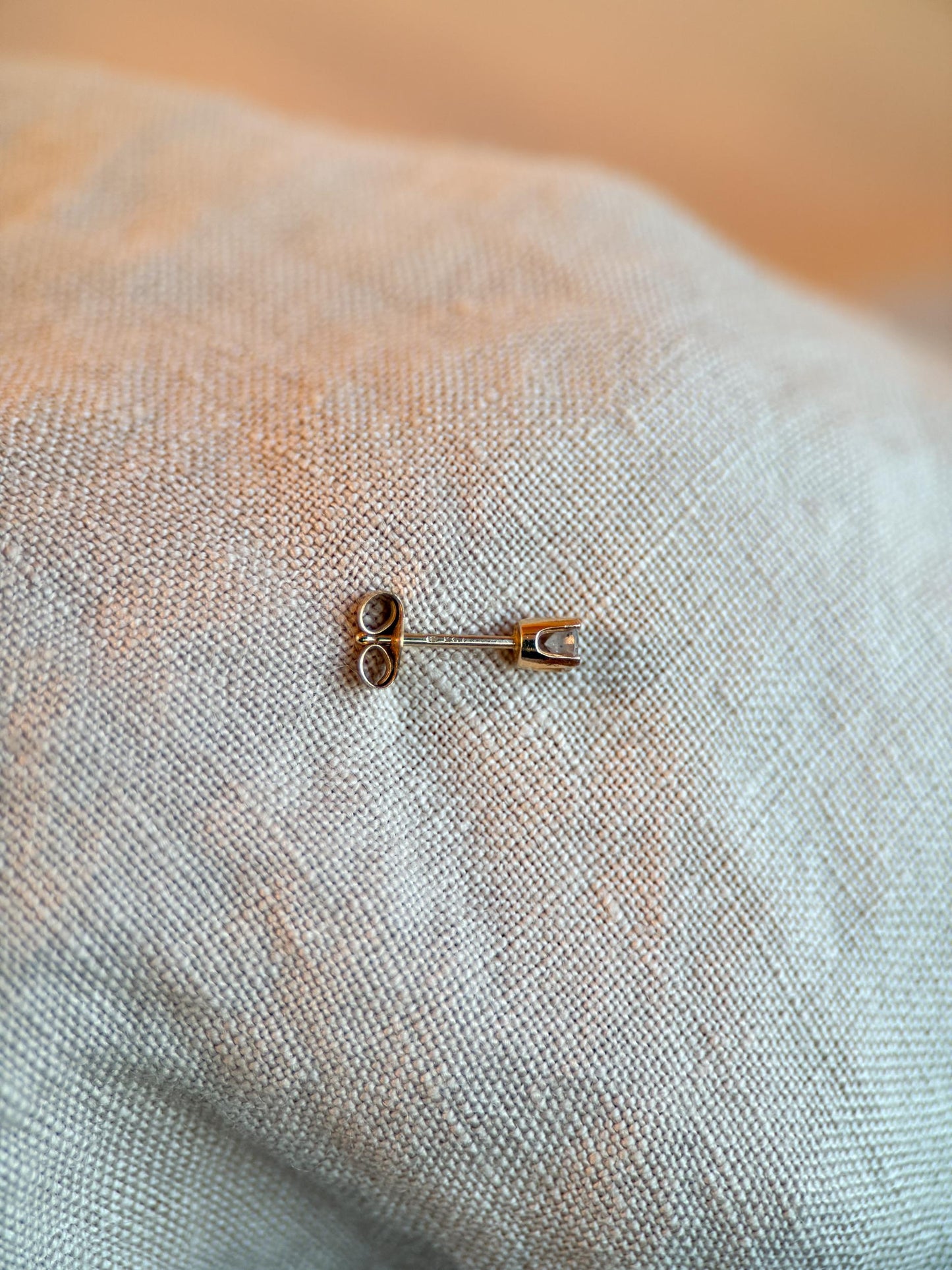 Vintage 1990s Diamond Stud Earrings, 14k White Gold