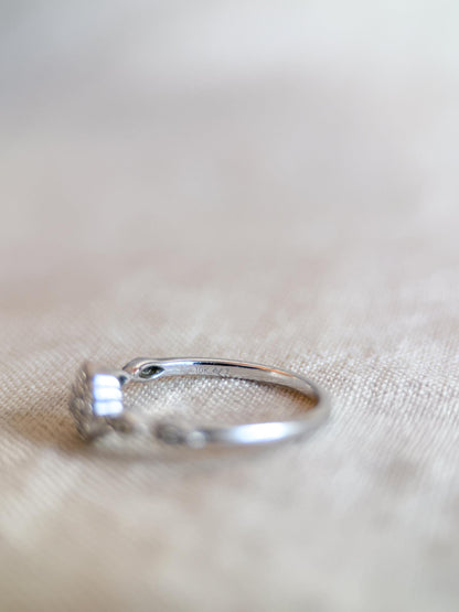 Vintage 2000s Diamond Halo Engagement Ring, 10k White Gold