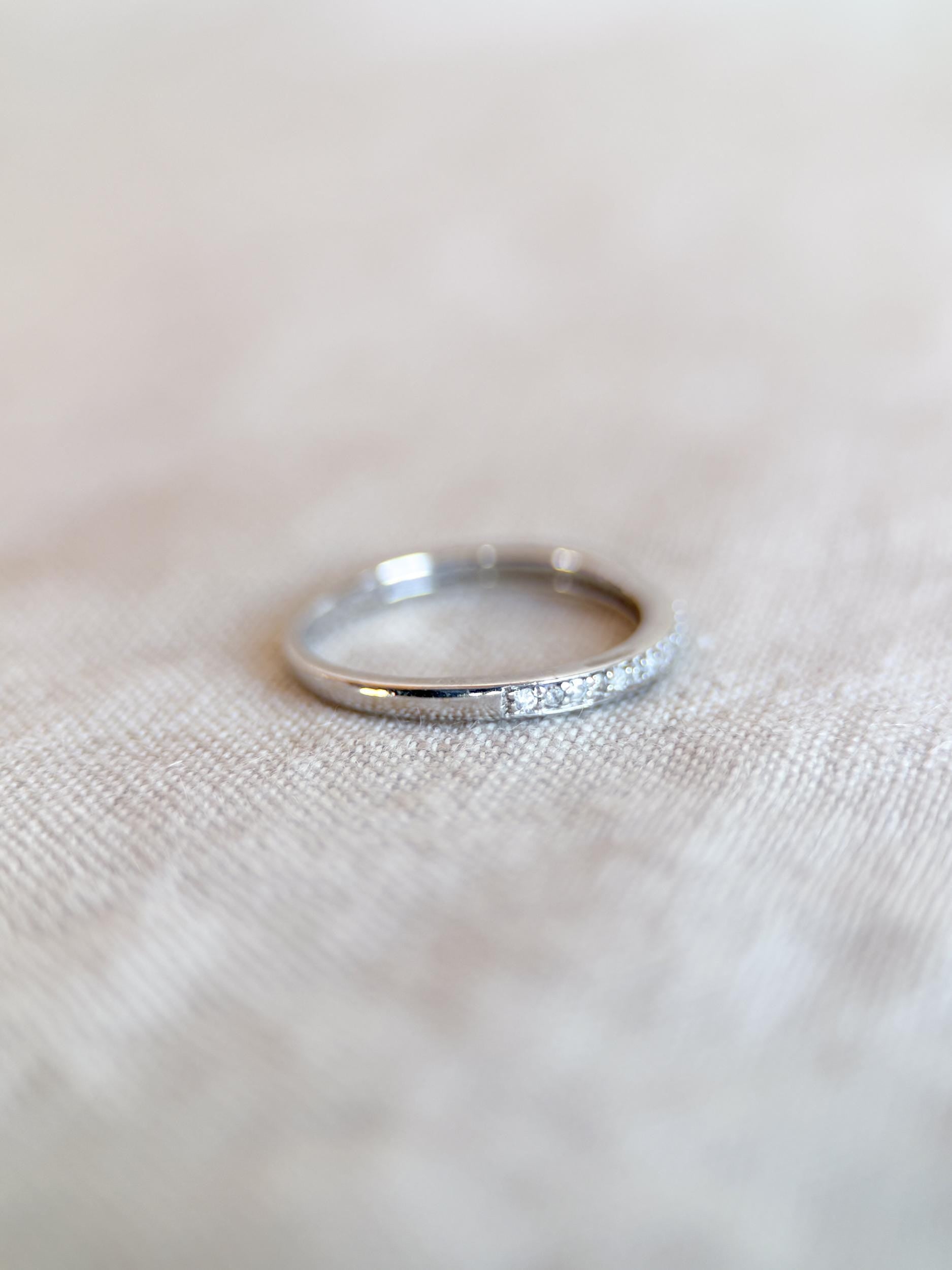Vintage 2000s Diamond Band in 14k White Gold