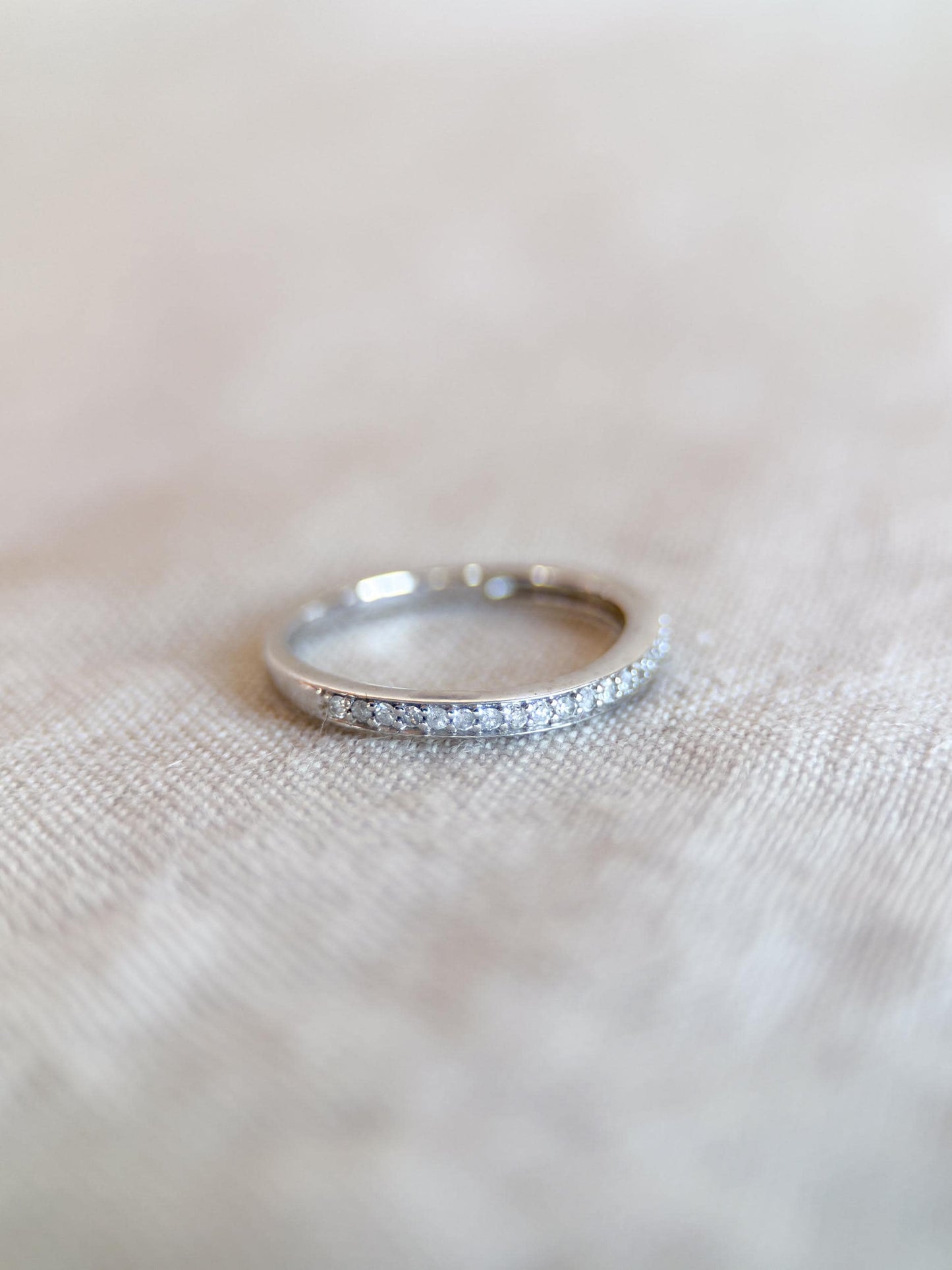 Vintage 2000s Diamond Band in 14k White Gold