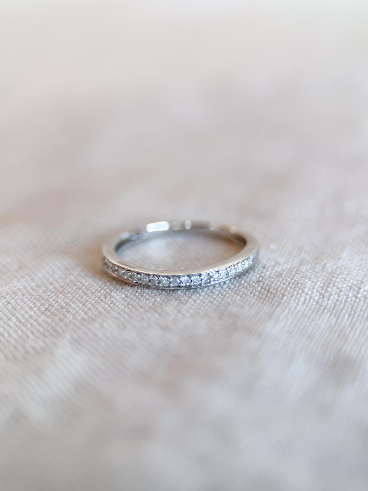 Vintage 2000s Diamond Band in 14k White Gold