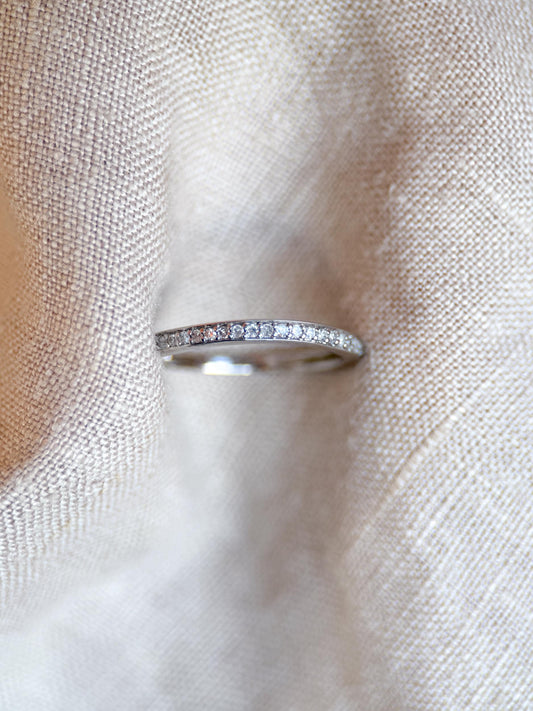 Vintage 2000s Diamond Band in 14k White Gold