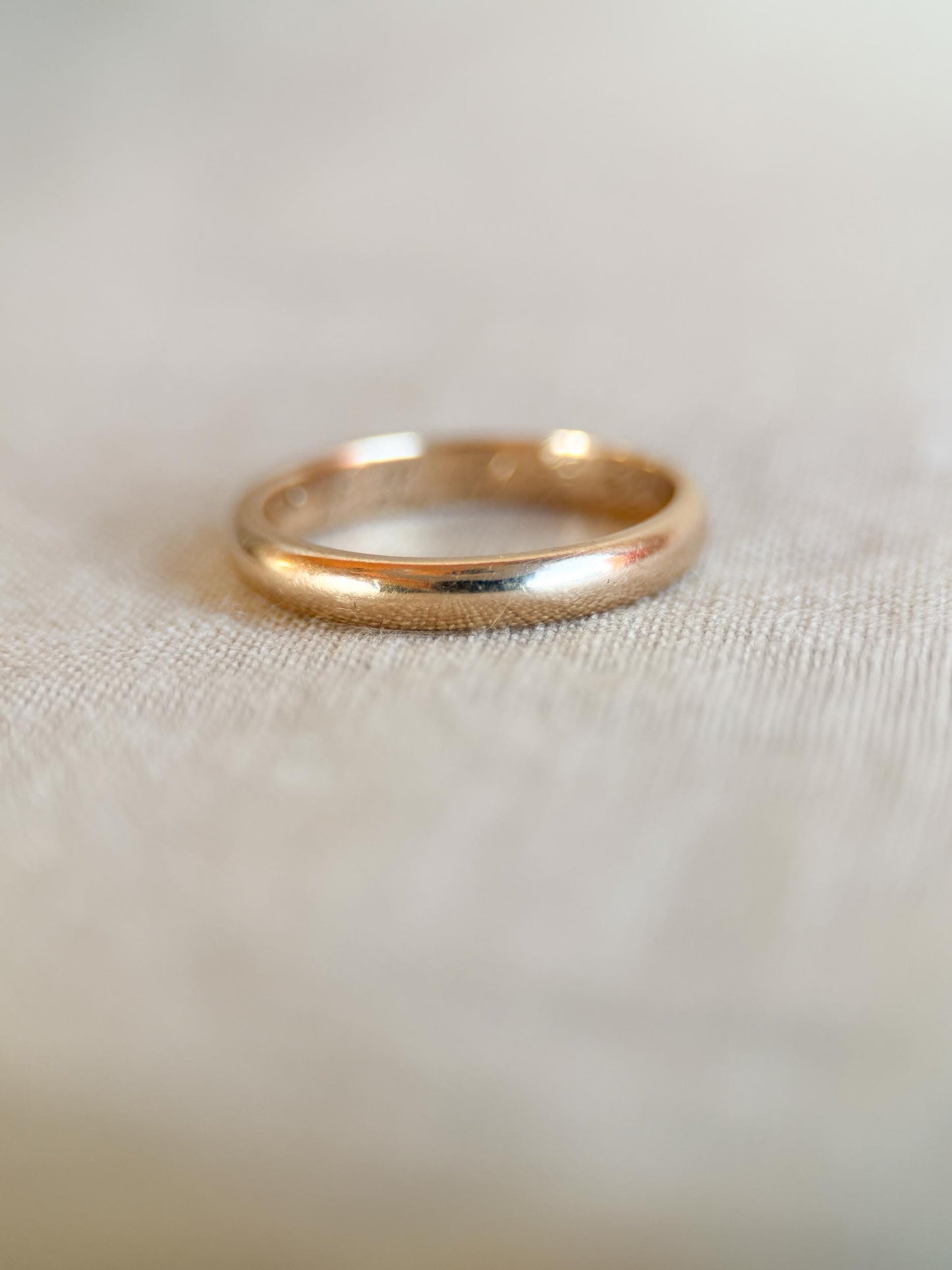 Vintage 1950s Classic Gold Wedding Band, 14k