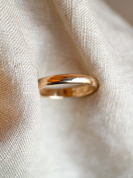 Vintage 1950s Classic Gold Wedding Band, 14k