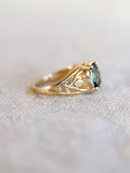 Vintage 1960s Mystic Topaz Gemstone Ring in 14k Gold