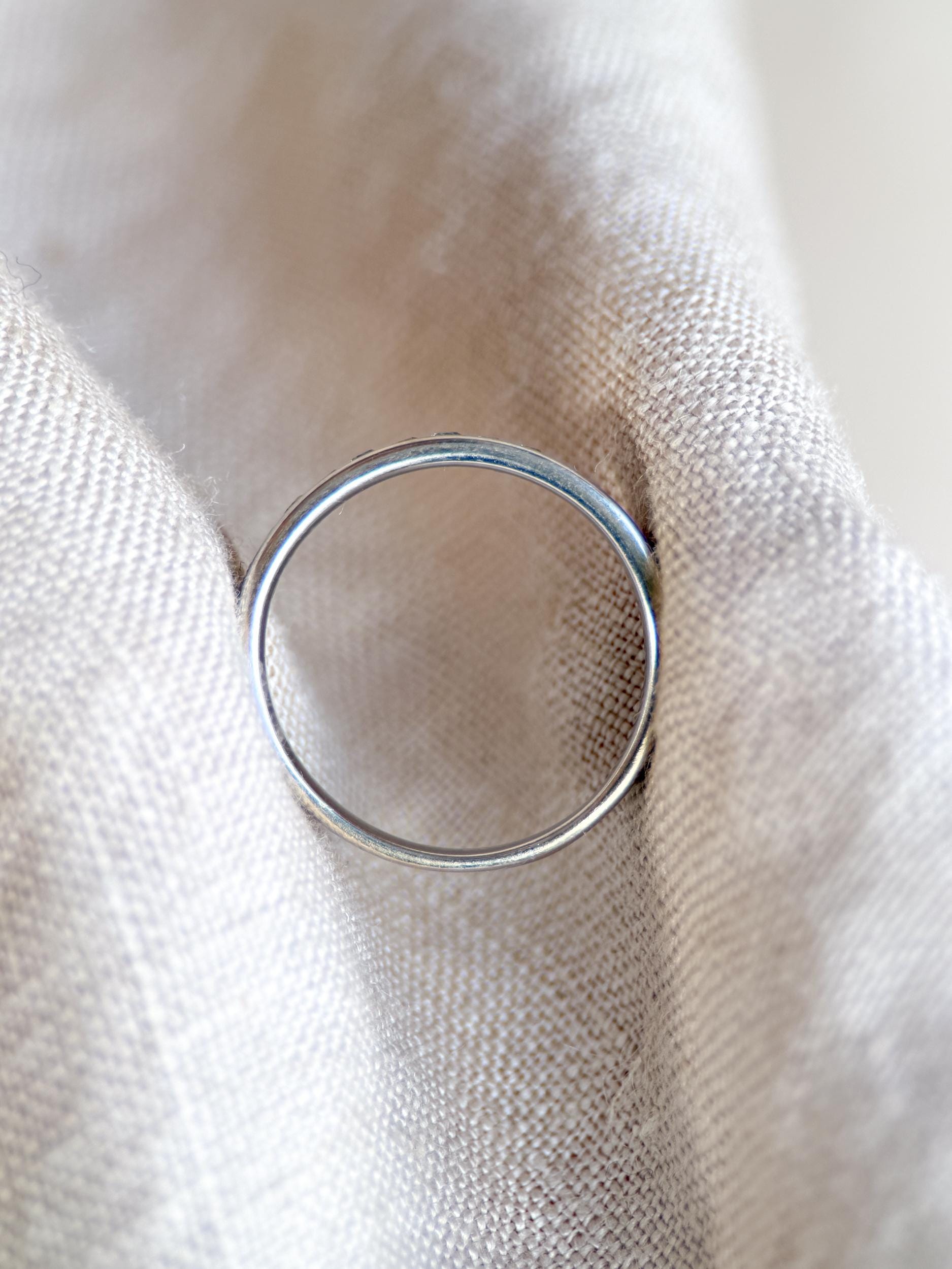 Vintage 1990s Diamond Channel Set Wedding Band, 14k White Gold