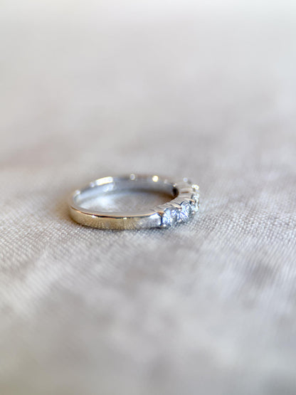 Vintage 1990s Diamond Wedding Band in 18k White Gold