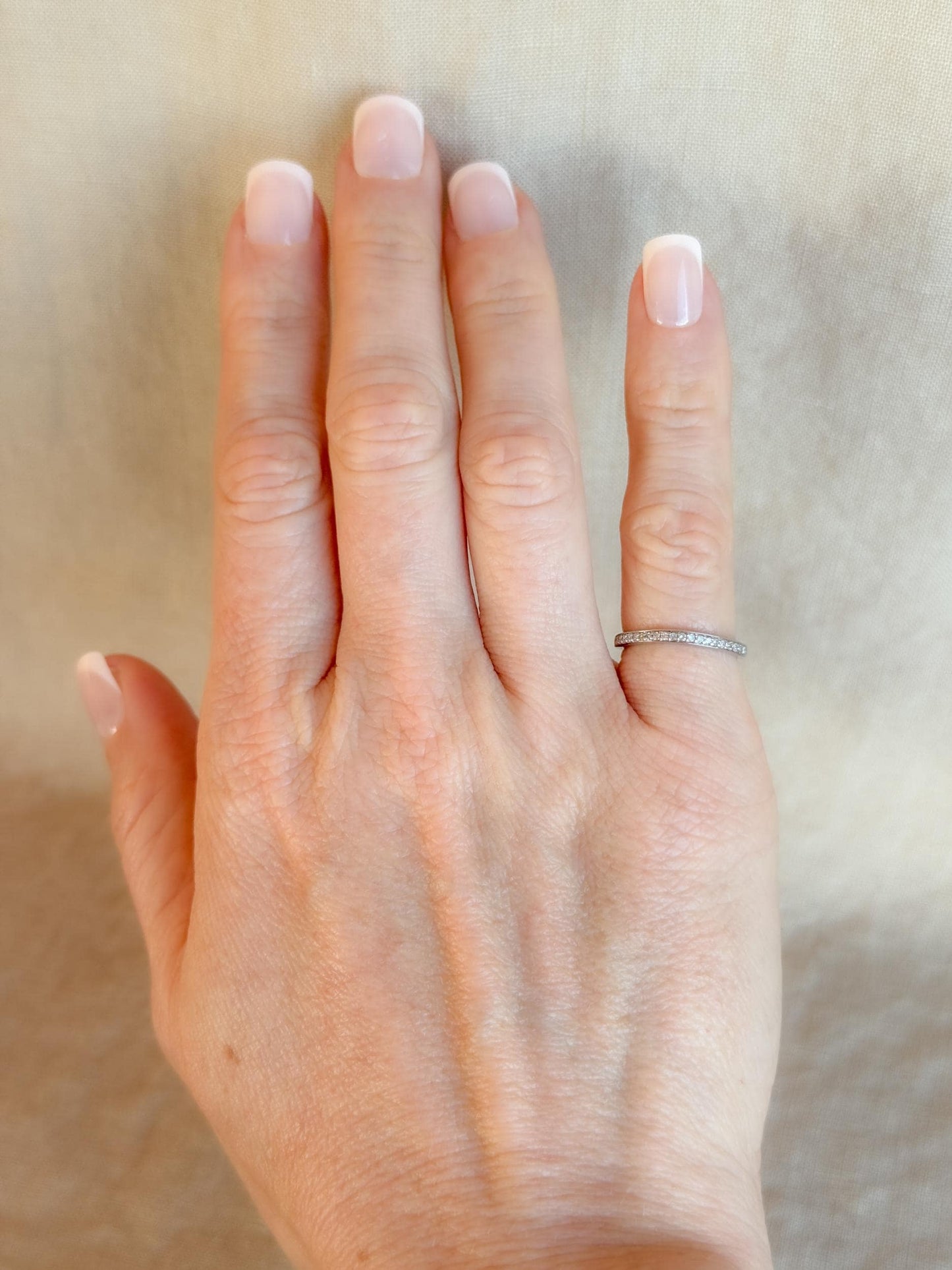 Vintage 2000s Diamond Band in 14k White Gold