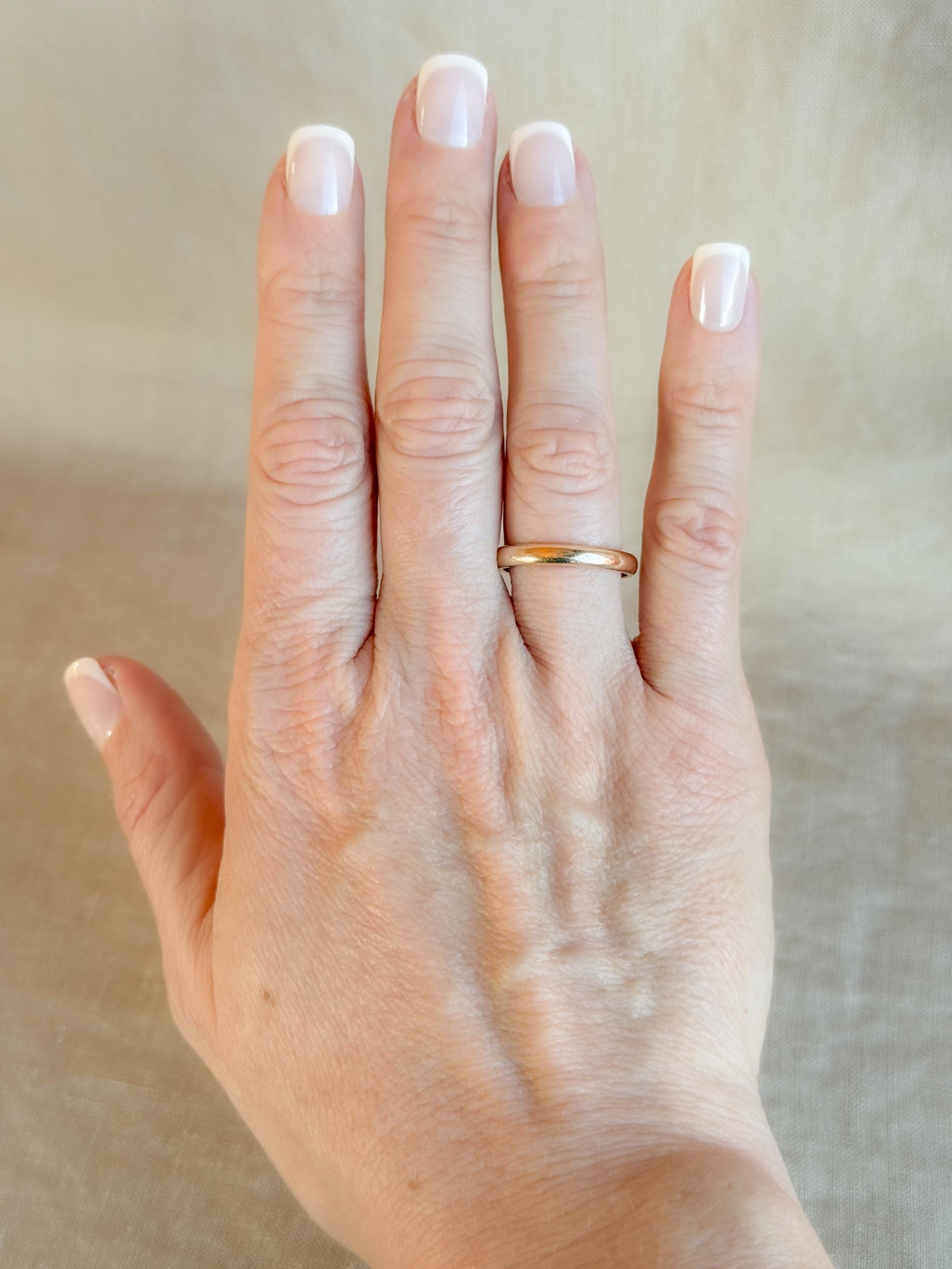 Vintage 1950s Classic Gold Wedding Band, 14k