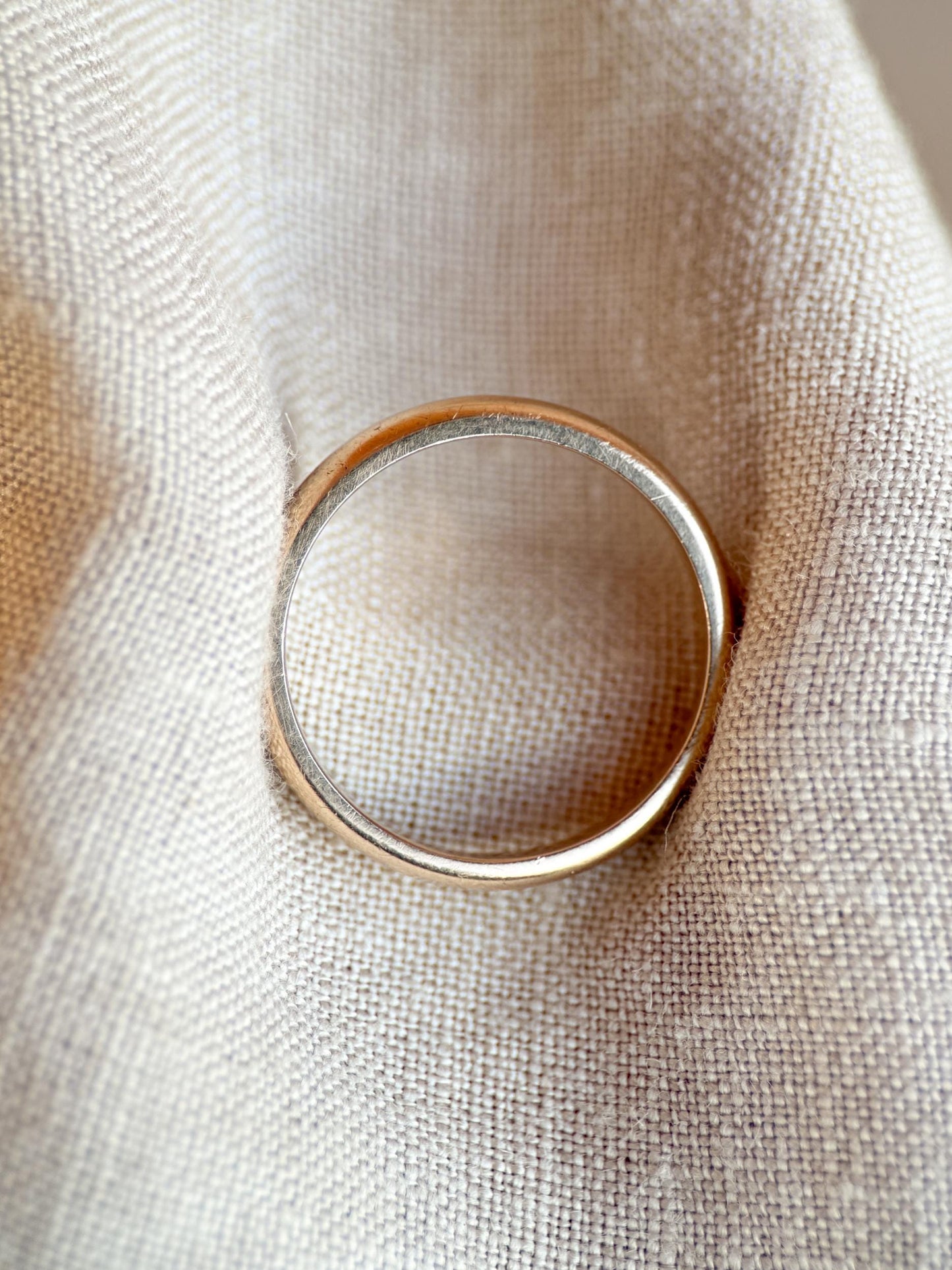 Vintage 1950s Classic Gold Wedding Band, 14k