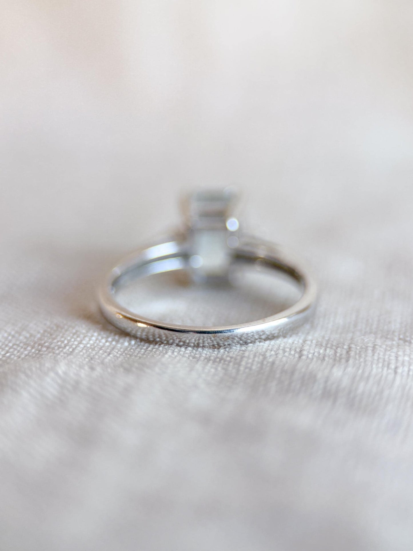 Vintage 1990s Aquamarine & Diamond Ring, 14k White Gold - Timeless Sustainability • Vintage Fine Jewelry