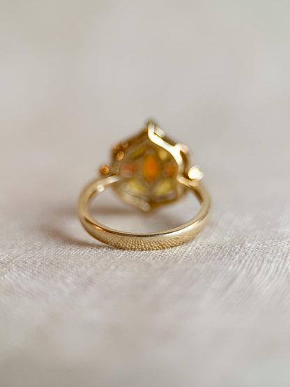 Vintage 1990s Garnet Gemstone Ring in 14k Gold
