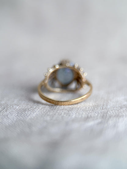 Vintage 1990s Mystic Topaz Ring, 10k Gold