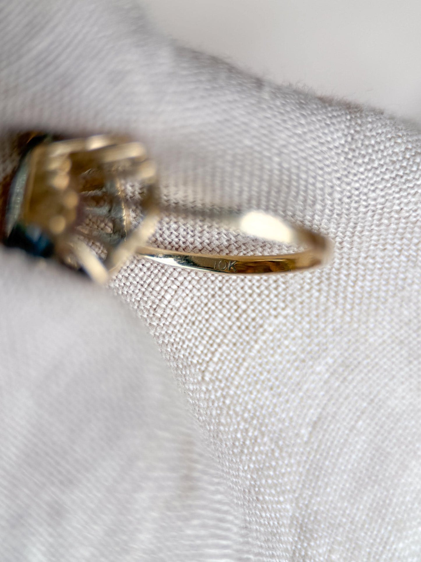 Vintage 1990s Mystic Topaz Ring, 10k Gold