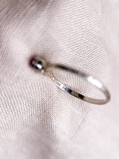 Vintage Ruby Ring, 14k White Gold, Antique Filigree Art Deco Engagement Ring, 1930s Jewelry
