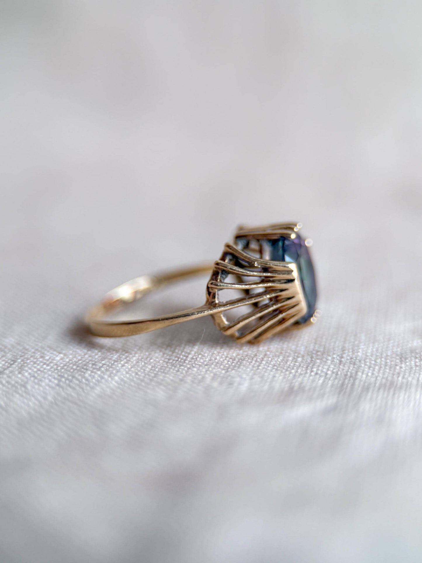 Vintage 1990s Mystic Topaz Ring, 10k Gold