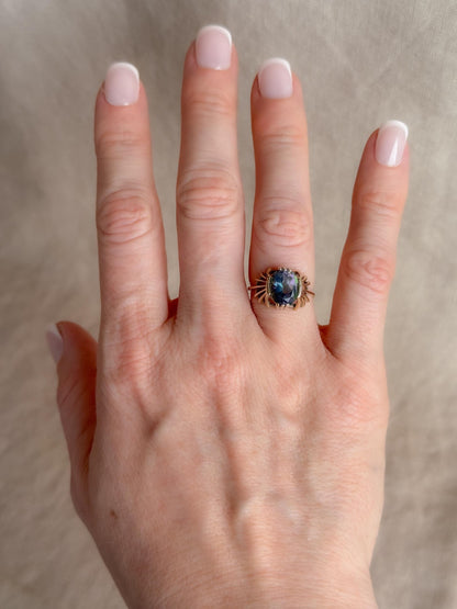 Vintage 1990s Mystic Topaz Ring, 10k Gold