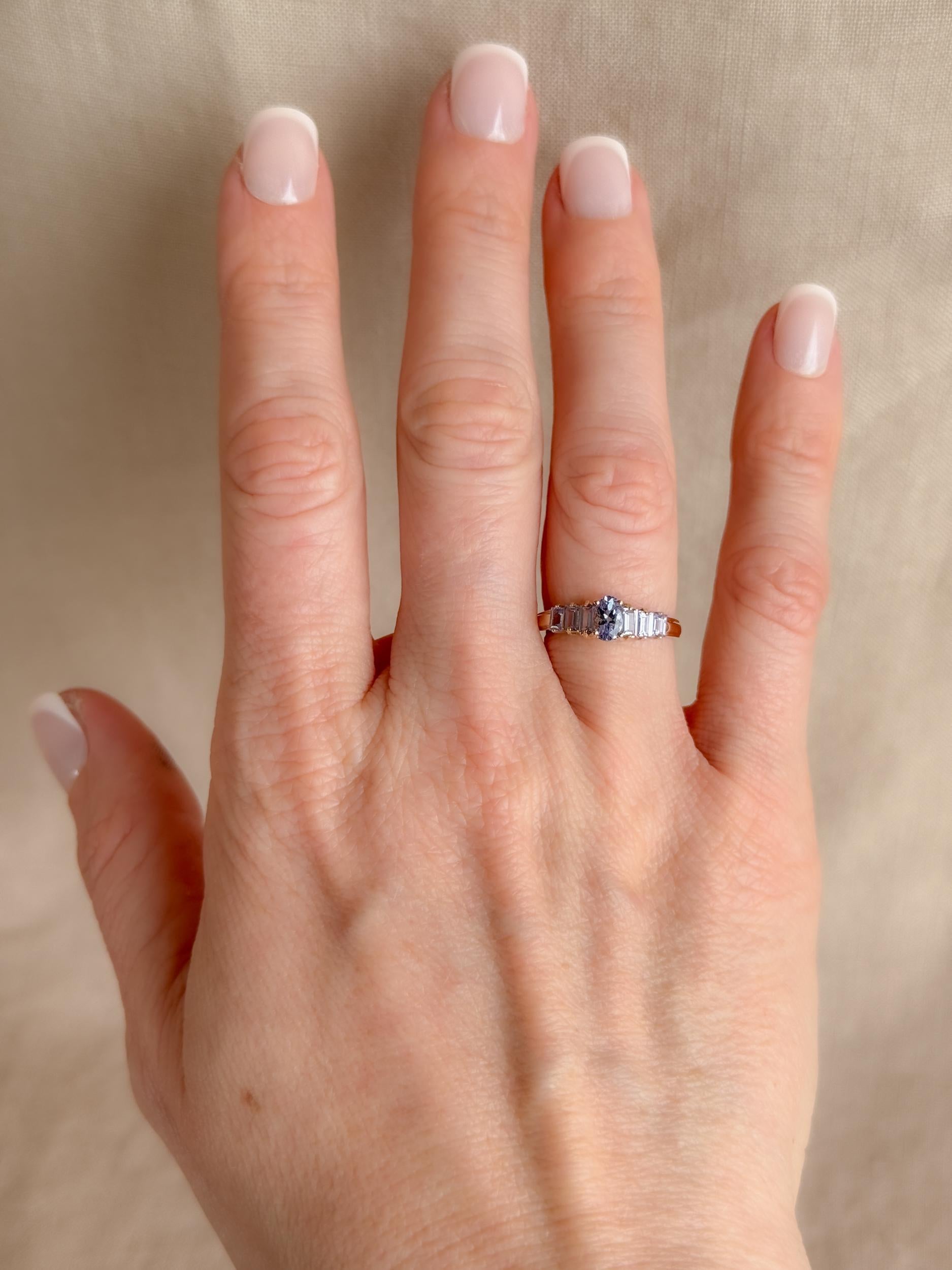 Vintage 1990s Tanzanite Gemstone Ring in 10k Gold