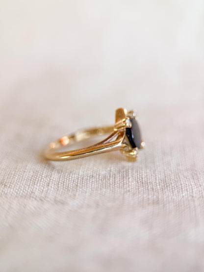 Vintage 1980s Star Sapphire Ring, 14k Gold