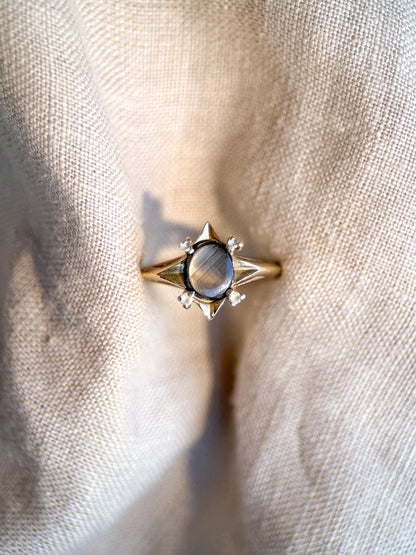 Vintage 1980s Star Sapphire Ring, 14k Gold