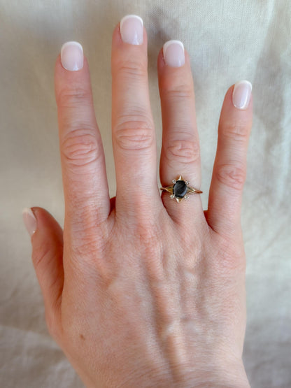 Vintage 1980s Star Sapphire Ring, 14k Gold