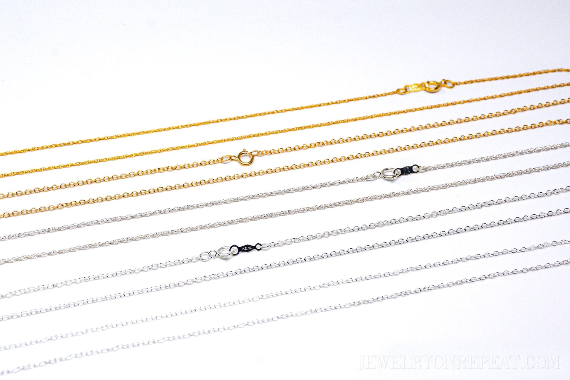 Chain Necklace in Sterling Silver or 14k Gold Filled, Layering Chain, Charm Accessory