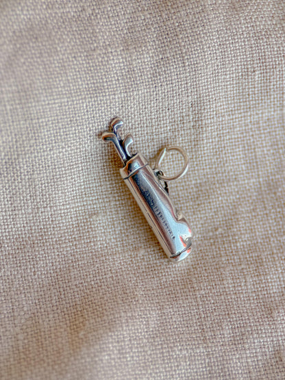 Sterling Silver Golf Bag Charm Necklace, Minimal Layering Jewelry, Gift for Her