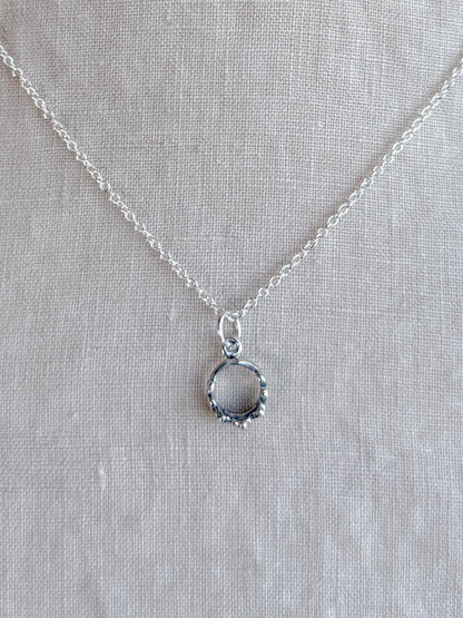 Sterling Silver Princess Tiara Charm Necklace, Minimal Princess Themed Layering Jewelry, Gift for Her