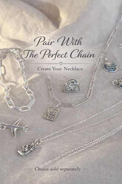 Sterling Silver Hammer Charm Pendant, Tool Themed Minimalist Jewelry, Gift for Her