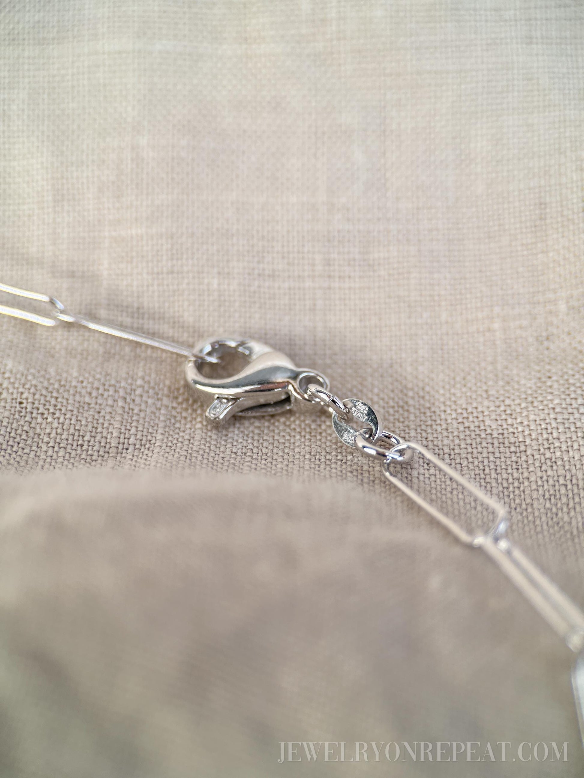 Chain Bracelet in Sterling Silver, Heavy Link or Minimalist Paperclip Charm Bracelet