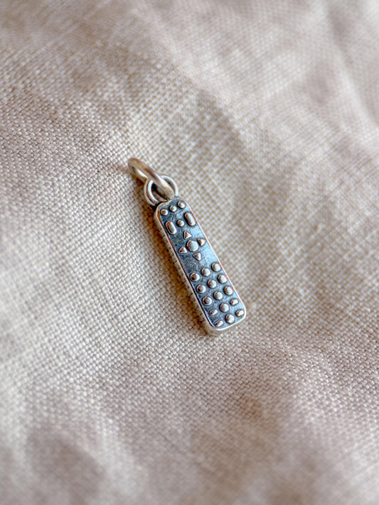 Sterling Silver TV Remote Charm Pendant, Pop Culture Minimalist Jewelry, Gift for Her