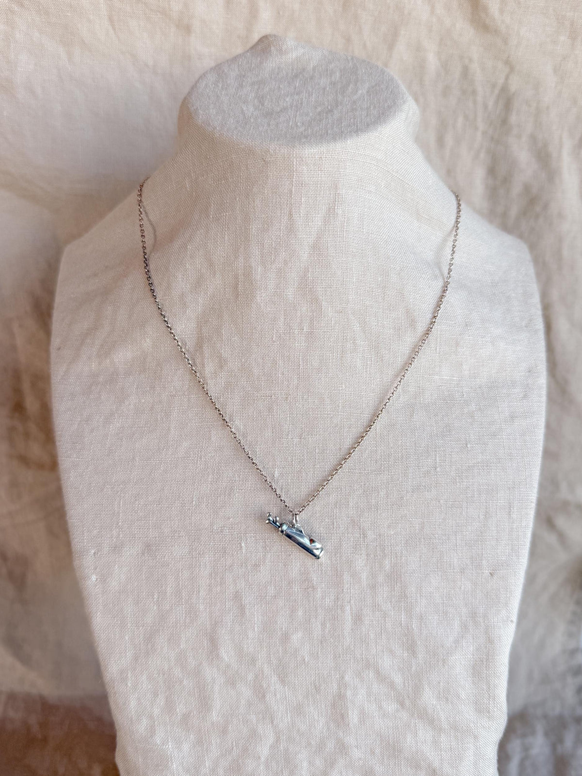 Sterling Silver Golf Bag Charm Necklace, Minimal Layering Jewelry, Gift for Her