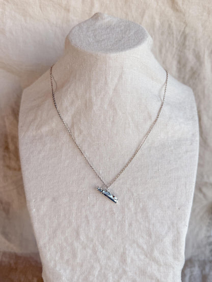 Sterling Silver Golf Bag Charm Necklace, Minimal Layering Jewelry, Gift for Her