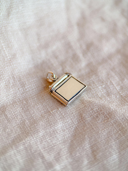 Sterling Silver Laptop Computer Charm Pendant, Tech and Creator Minimalist Jewelry, Gift for Her