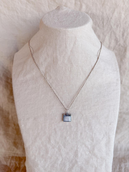 Sterling Silver Laptop Computer Charm Necklace, Tech Themed Minimal Layering Jewelry, Gift for Her