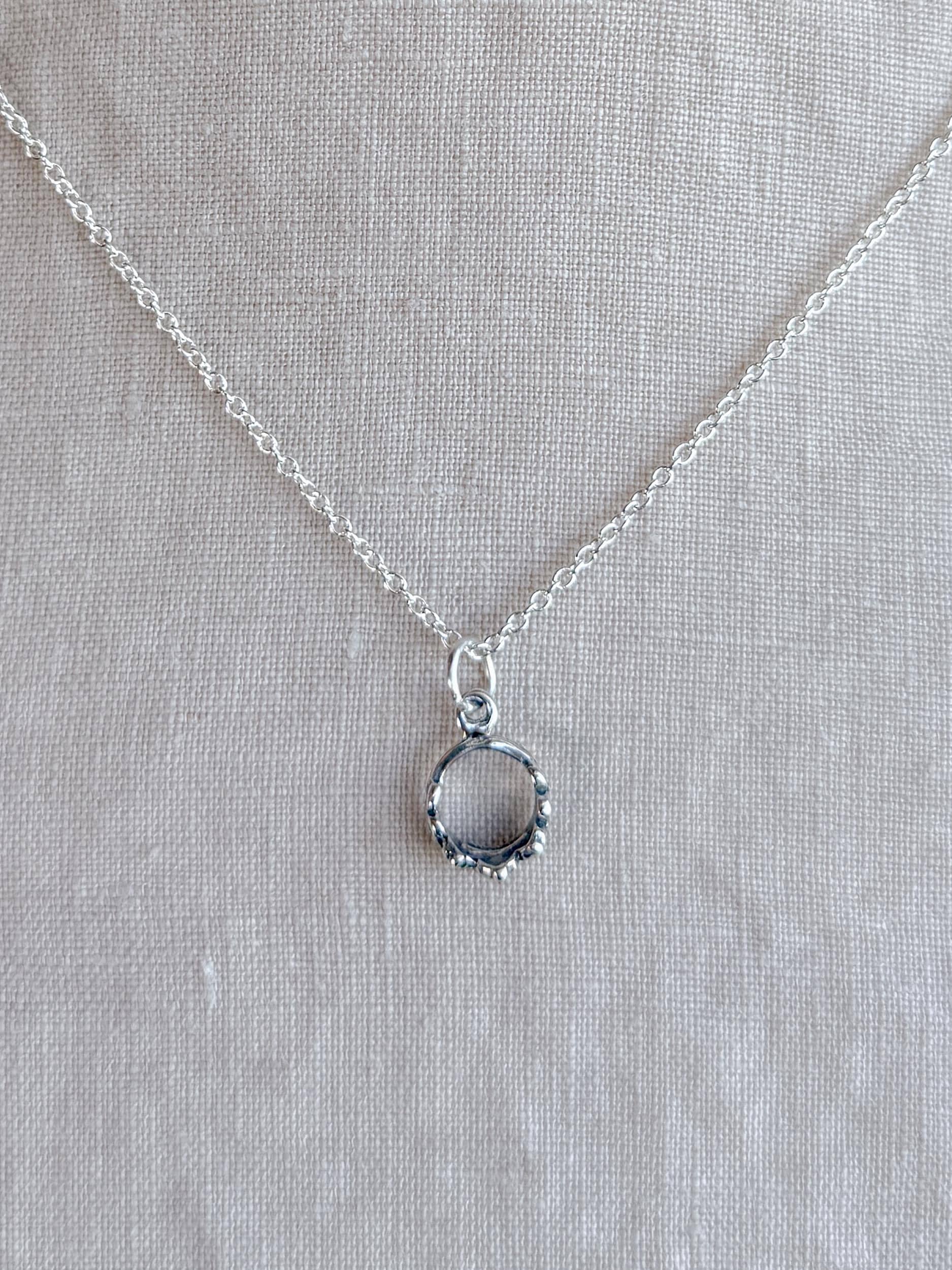 Sterling Silver Princess Tiara Charm Pendant, Crown Jewelry, Minimalist Royal Charm, Gift for Her