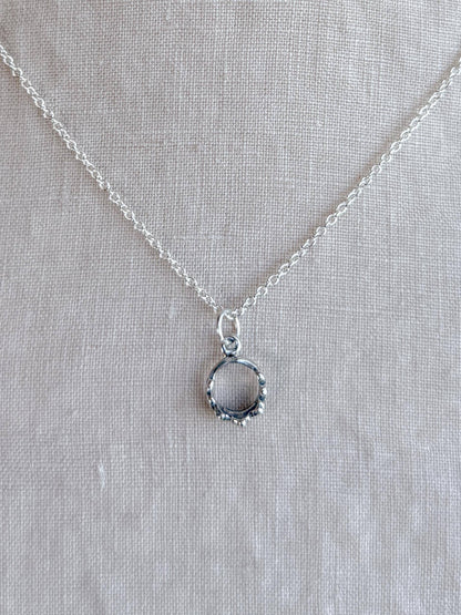 Sterling Silver Princess Tiara Charm Pendant, Crown Jewelry, Minimalist Royal Charm, Gift for Her