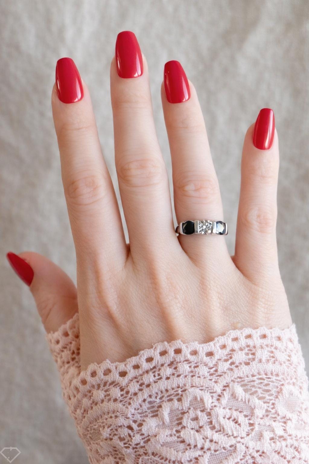 Vintage Sapphire and Diamond Three Stone Engagement Ring in Platinum, Unique Alternative Bridal Ring