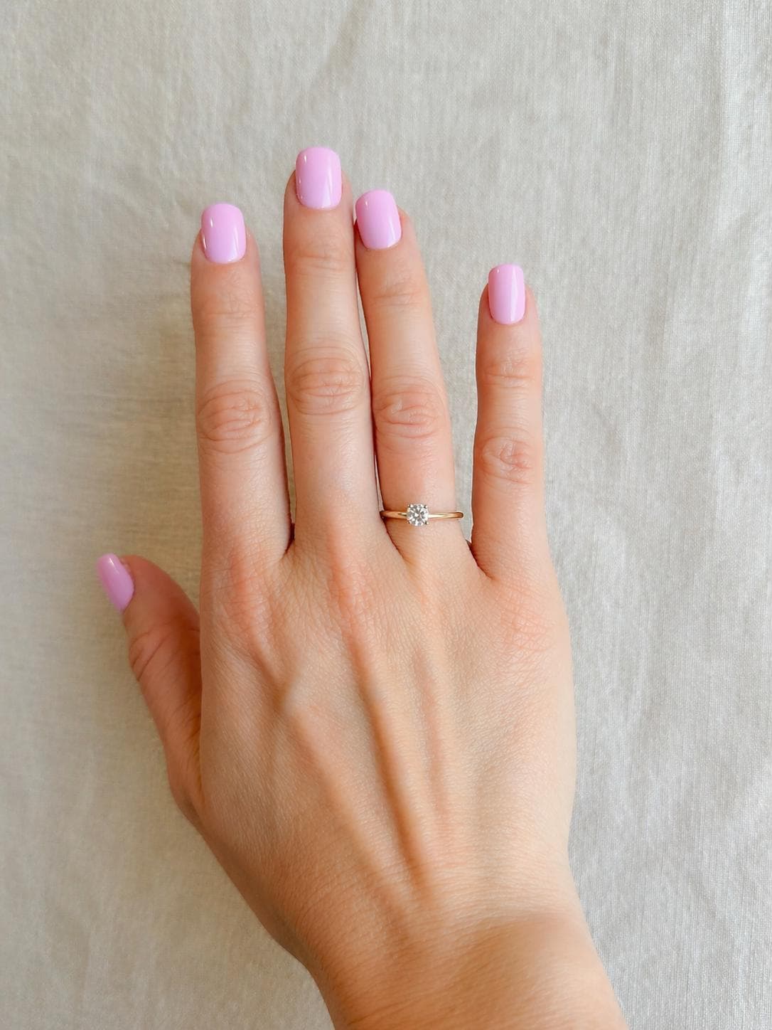 Vintage Diamond Engagement Ring, Round Cut, 14k Gold, Solitaire Bridal Ring