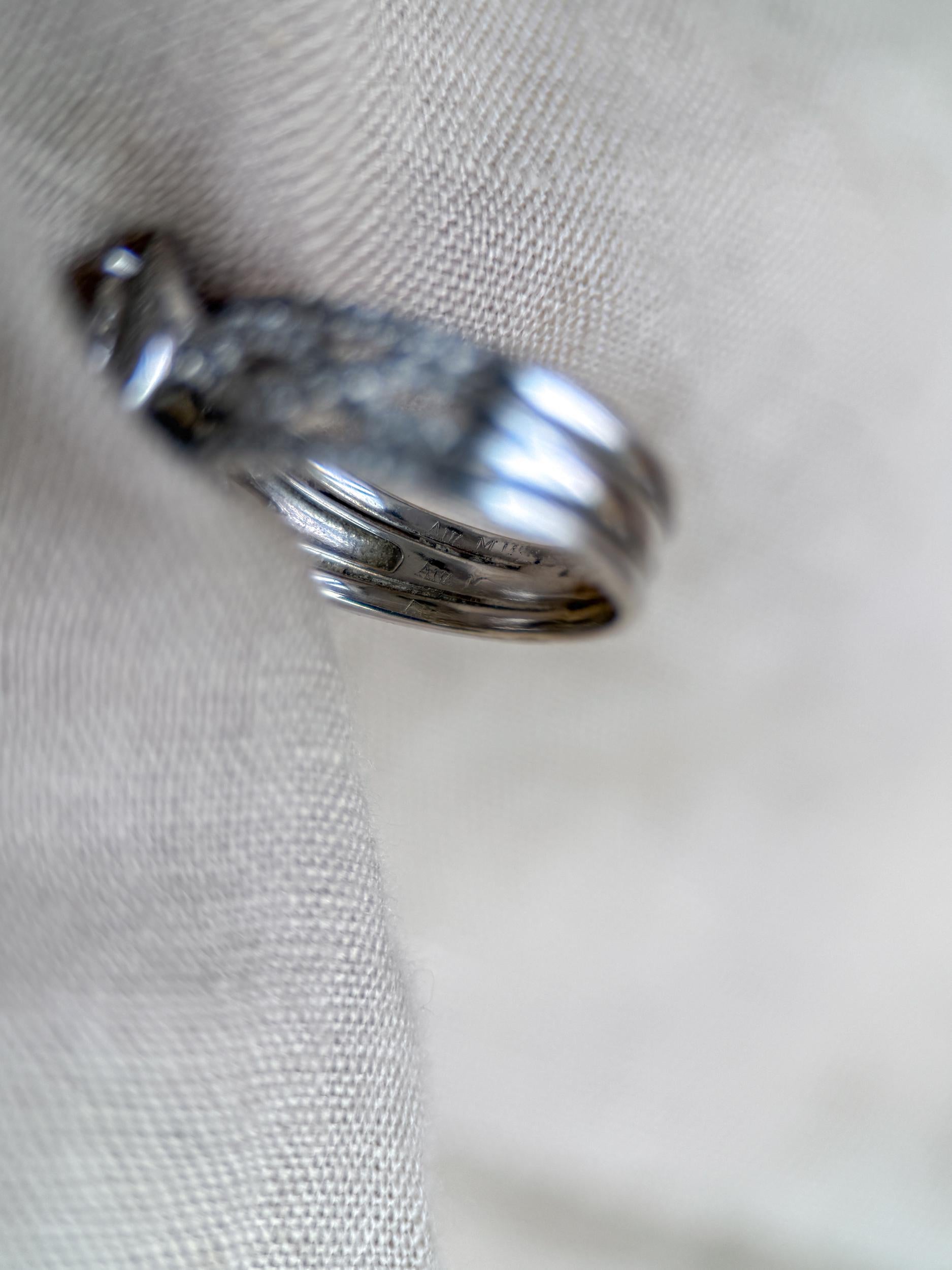 Vintage Diamond Halo Engagement Ring, Pear Cut, 14k White Gold, Infinity Bridal Ring