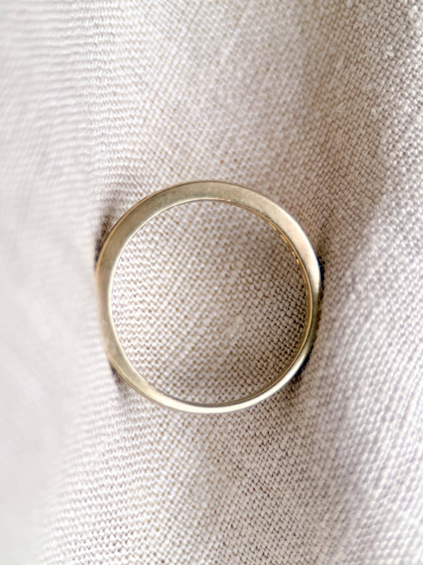 Vintage Diamond Wedding Band, 14k Gold, Round Cut Channel Set Minimalist Ring, Stacking Band