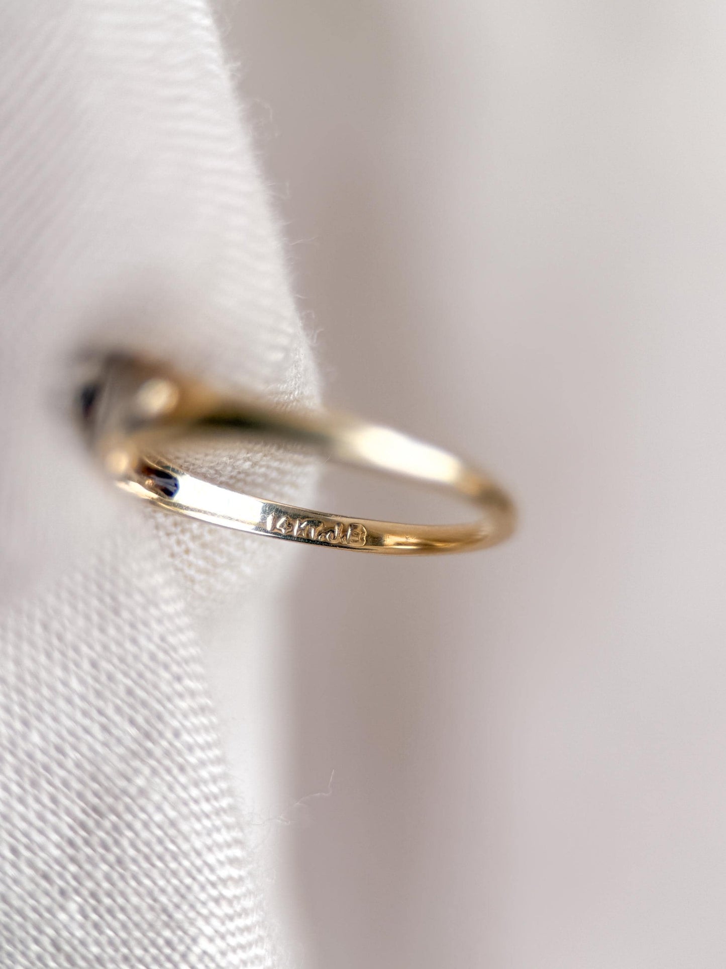 Antique Diamond Engagement Ring, Round Cut, 14k Gold, 1920s Art Deco Bridal Ring