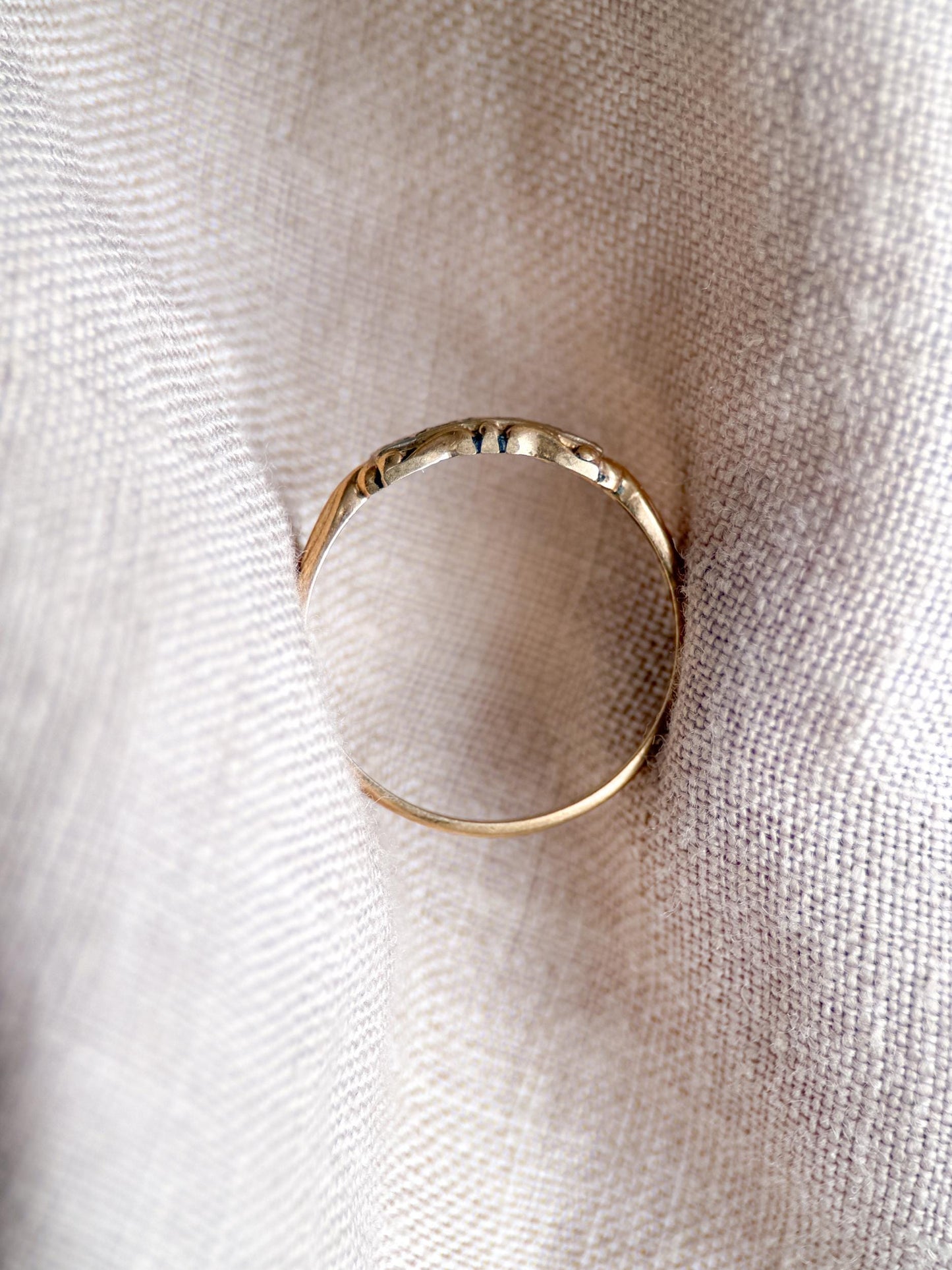 Vintage Diamond Wedding Band, 14k Gold, Art Deco Filigree Minimalist Ring, Stacking Band