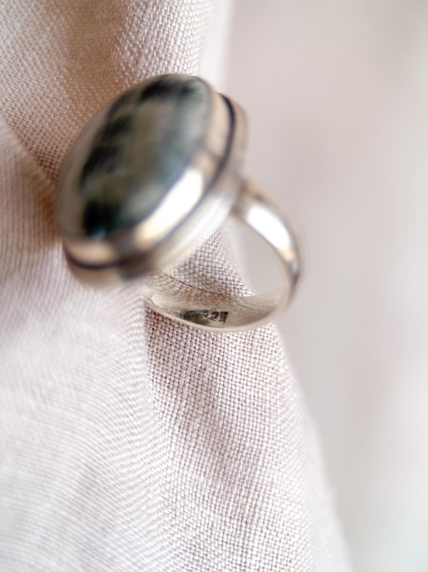 Vintage Quartz Ring Sterling Silver, Oval Gemstone Statement Ring, Boho Everyday Jewelry