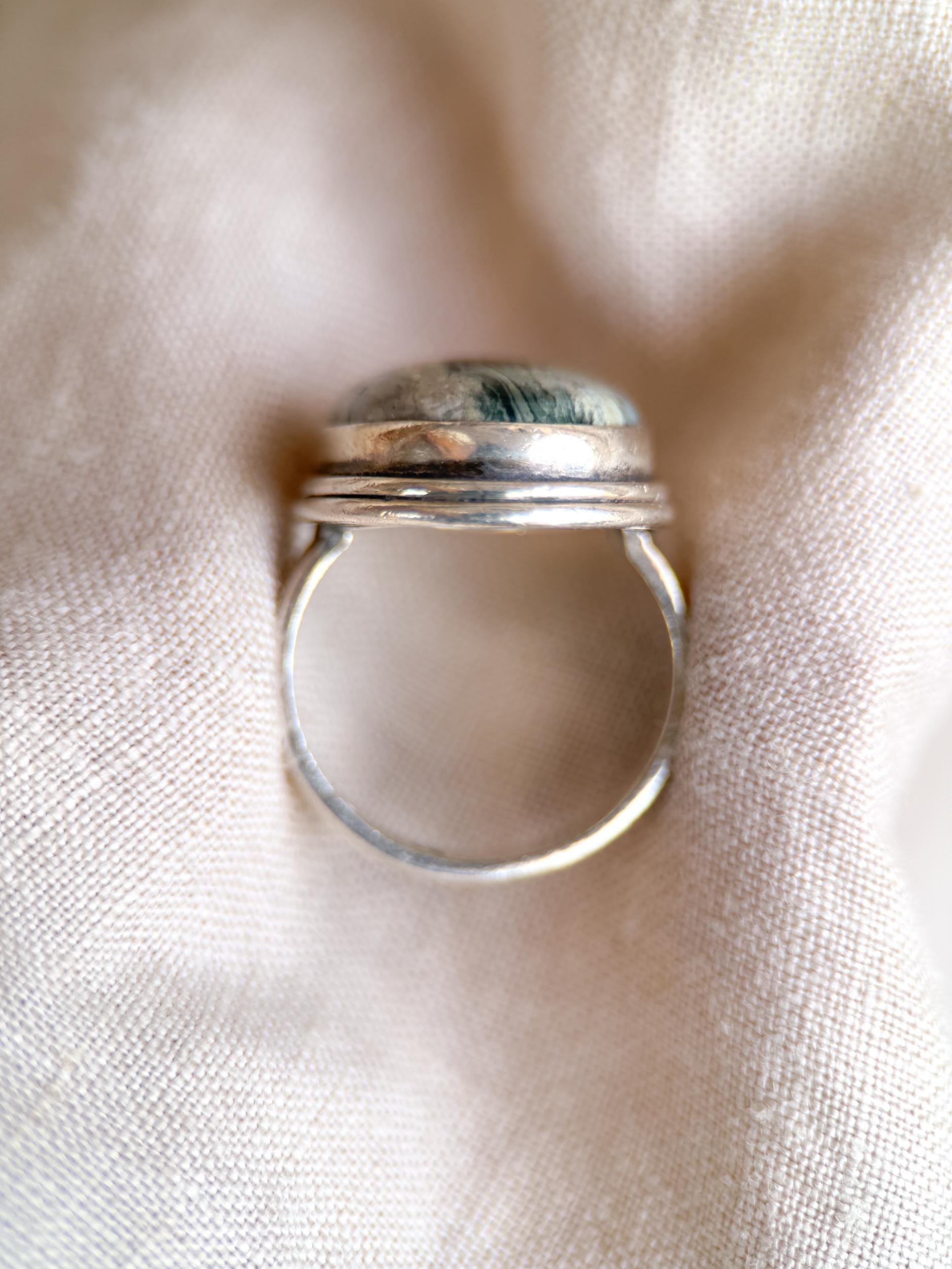 Vintage Quartz Ring Sterling Silver, Oval Gemstone Statement Ring, Boho Everyday Jewelry