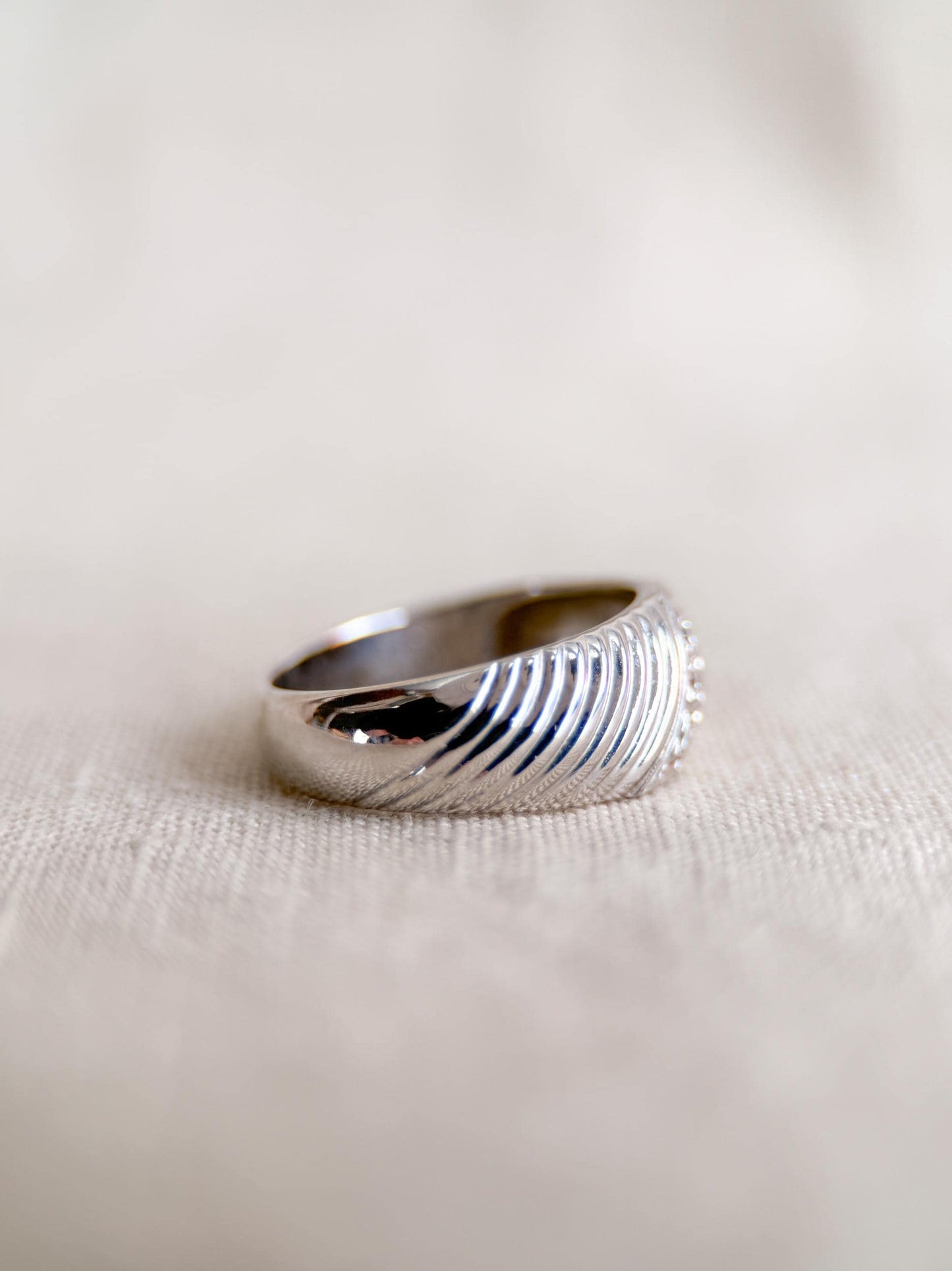 Vintage Diamond Wedding Band, 14k White Gold, Diagonal Rope Textured Ring, Anniversary Band