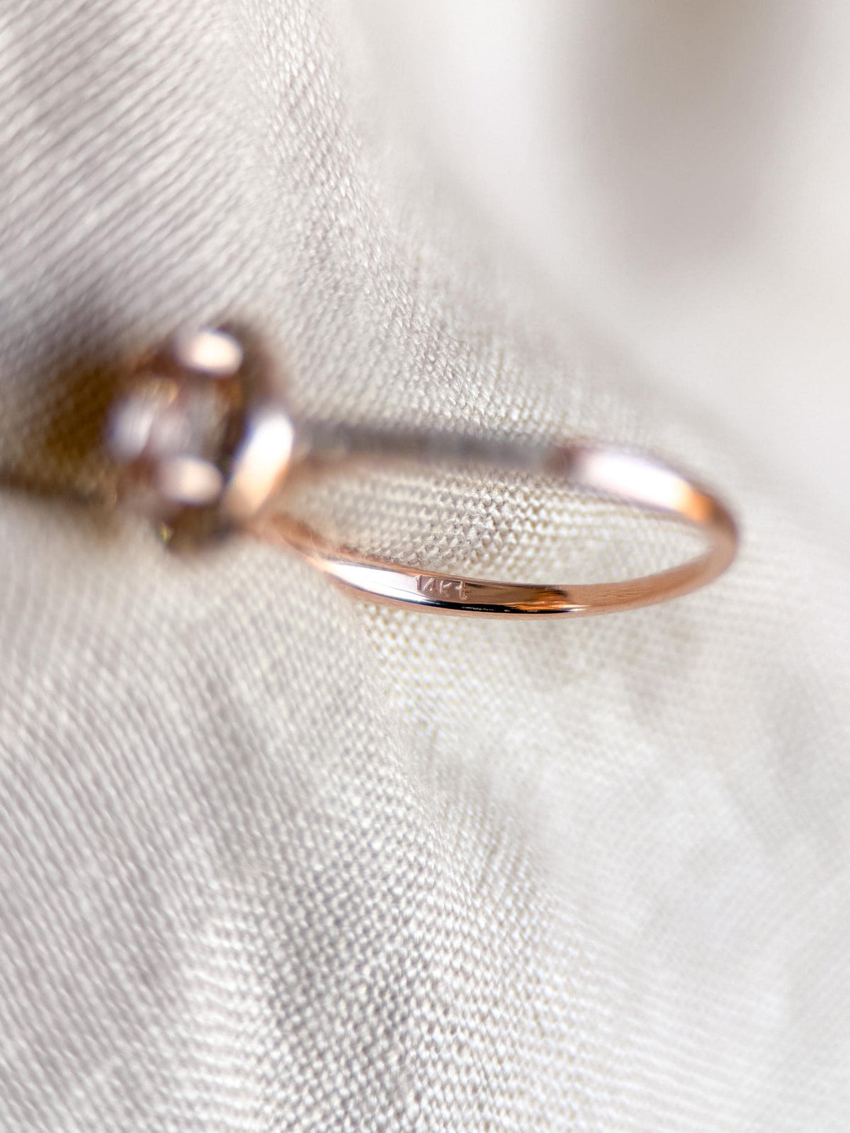 Vintage Morganite Engagement Ring, Oval Cut, 14k Rose Gold, Diamond Halo Pink Bridal Ring