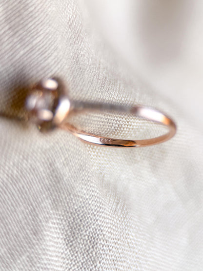 Vintage Morganite Engagement Ring, Oval Cut, 14k Rose Gold, Diamond Halo Pink Bridal Ring